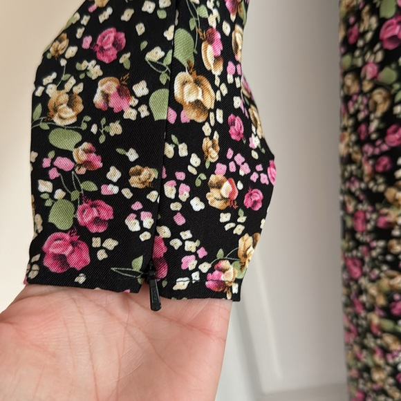 leena for Mac Duggal Floral Long Sleeve A-Line Gown - Picture 5 of 9